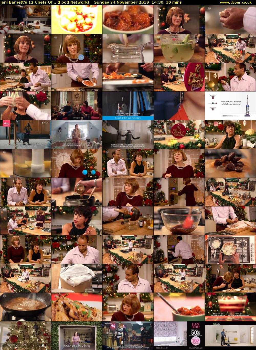 Jeni Barnett's 12 Chefs Of... (Food Network) Sunday 24 November 2019 14:30 - 15:00