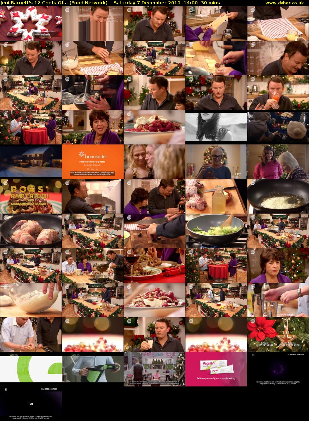 Jeni Barnett's 12 Chefs Of... (Food Network) Saturday 7 December 2019 14:00 - 14:30