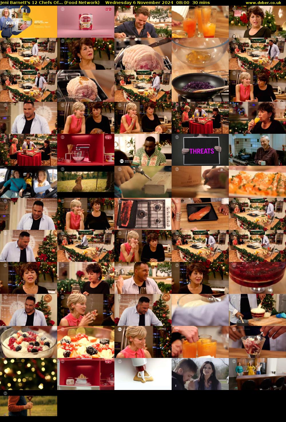 Jeni Barnett's 12 Chefs Of... (Food Network) Wednesday 6 November 2024 08:00 - 08:30