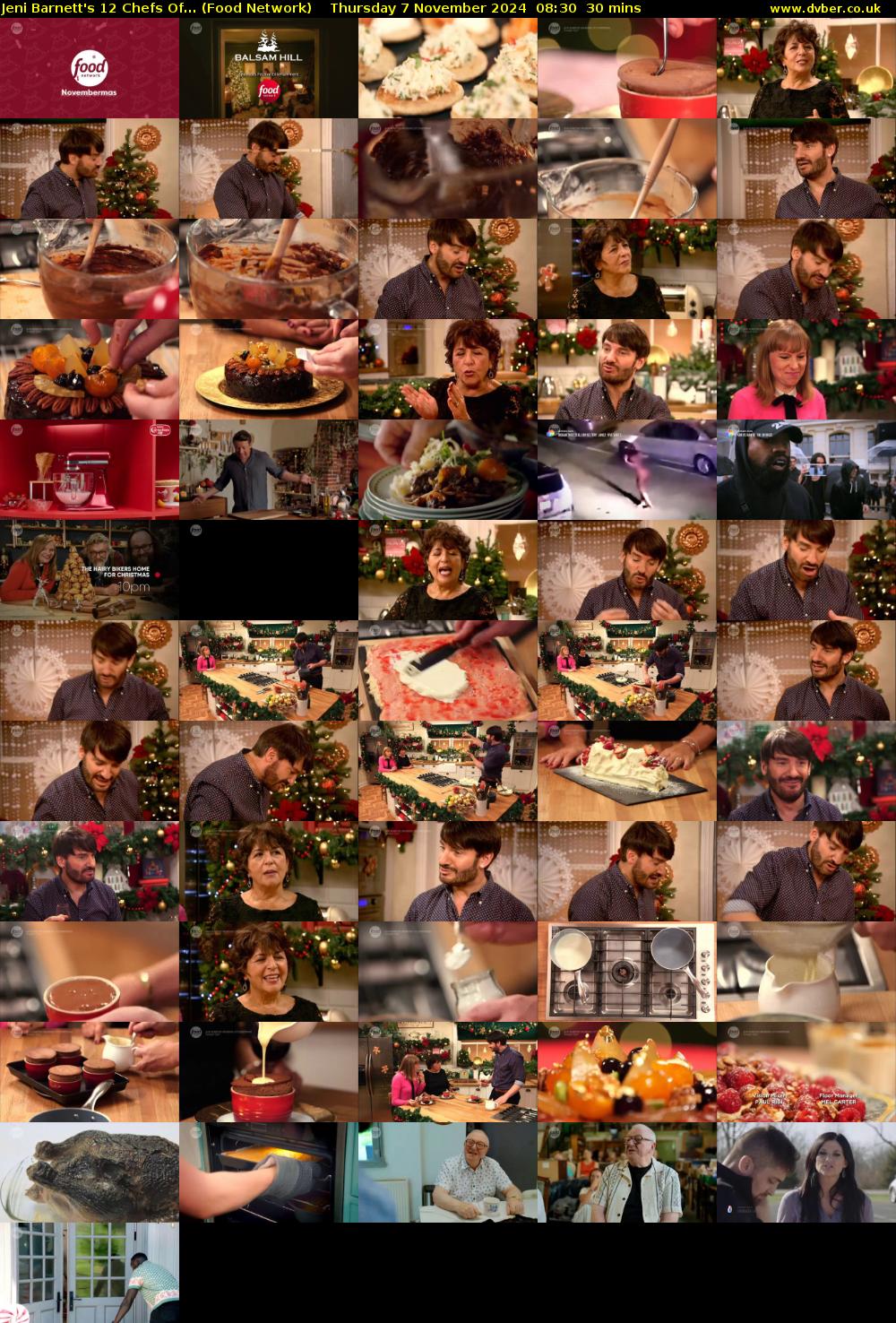 Jeni Barnett's 12 Chefs Of... (Food Network) Thursday 7 November 2024 08:30 - 09:00