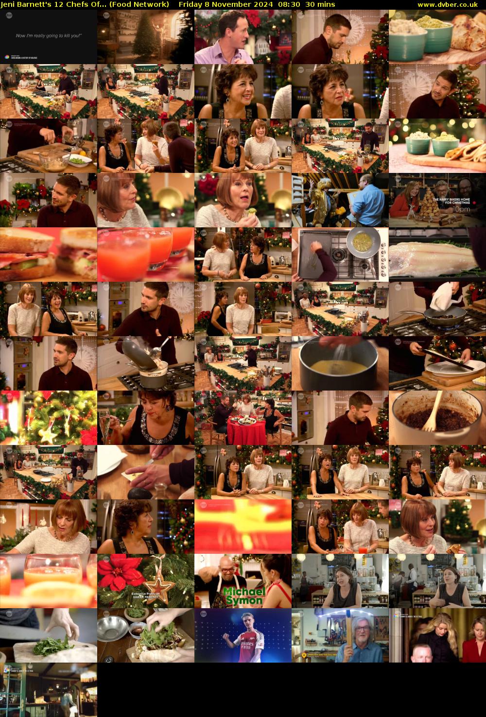 Jeni Barnett's 12 Chefs Of... (Food Network) Friday 8 November 2024 08:30 - 09:00