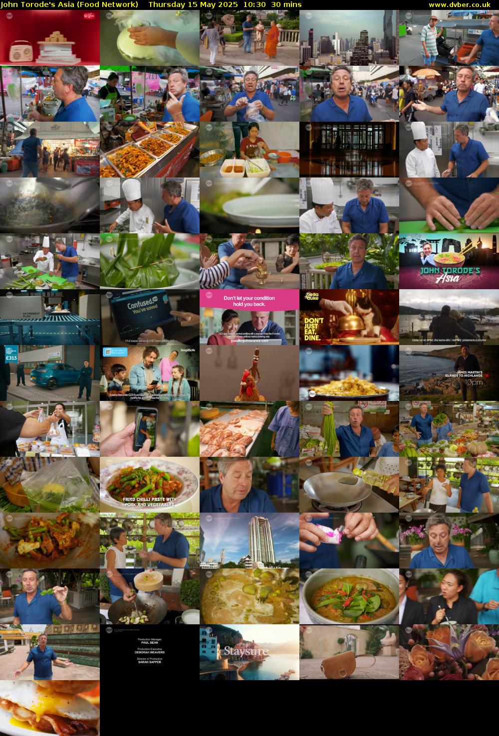 John Torode's Asia (Food Network) Thursday 15 May 2025 10:30 - 11:00