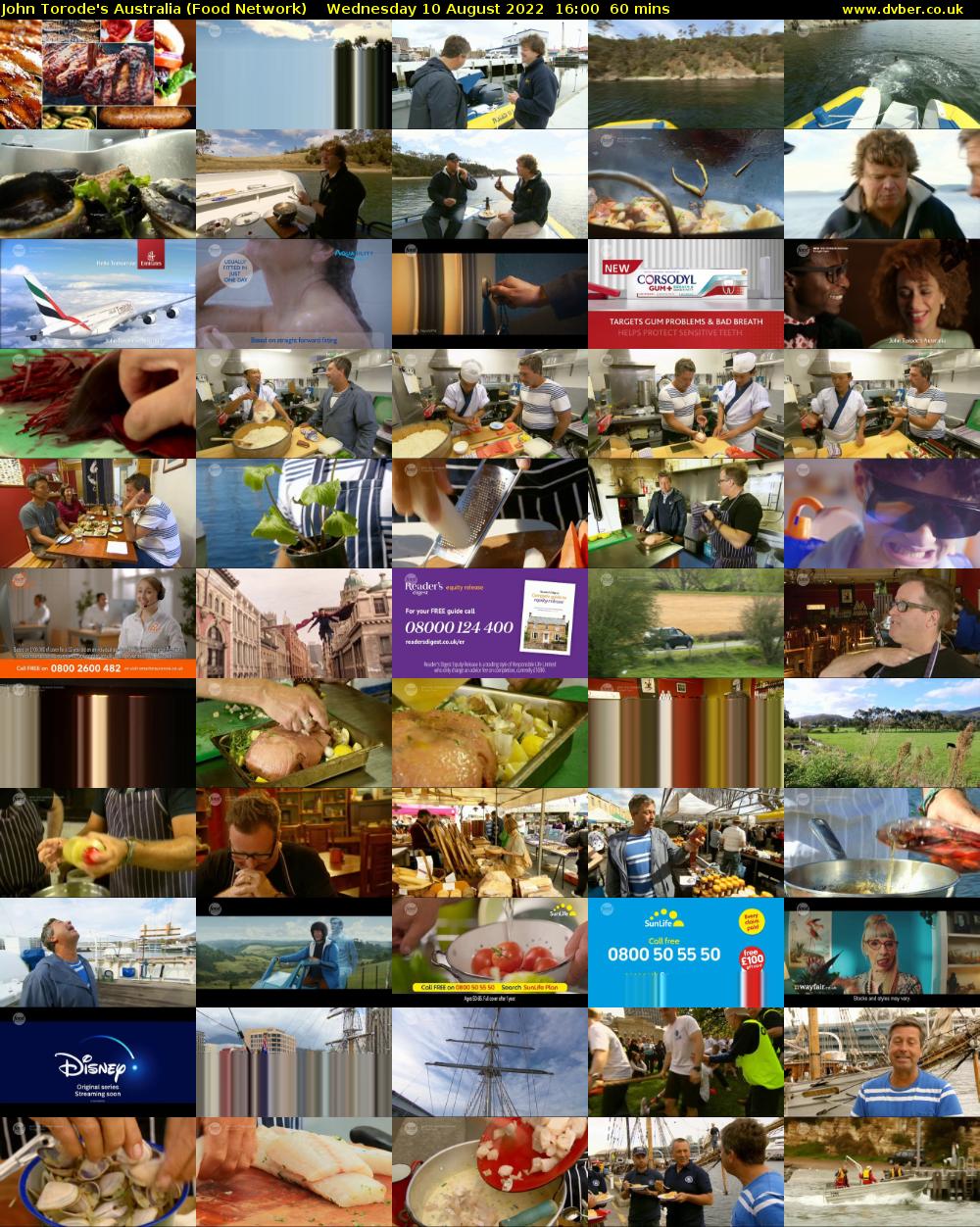 John Torode's Australia (Food Network) Wednesday 10 August 2022 16:00 - 17:00