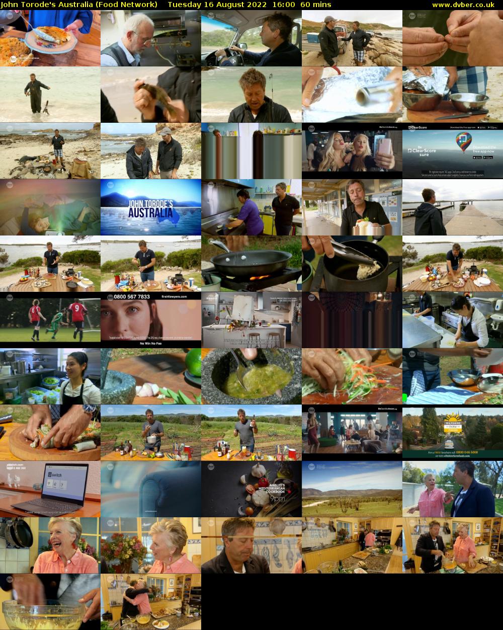 John Torode's Australia (Food Network) Tuesday 16 August 2022 16:00 - 17:00