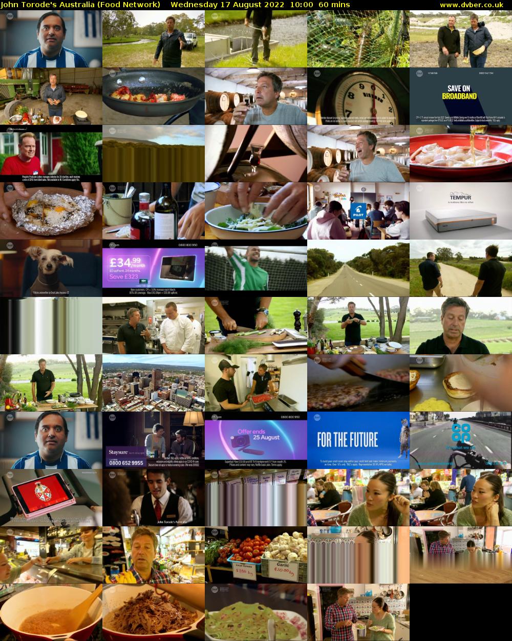John Torode's Australia (Food Network) Wednesday 17 August 2022 10:00 - 11:00
