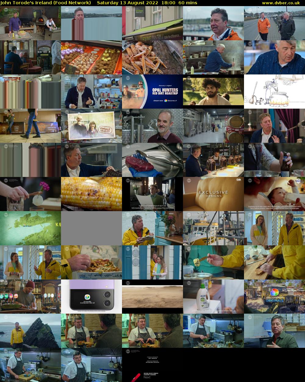 John Torode's Ireland (Food Network) Saturday 13 August 2022 18:00 - 19:00