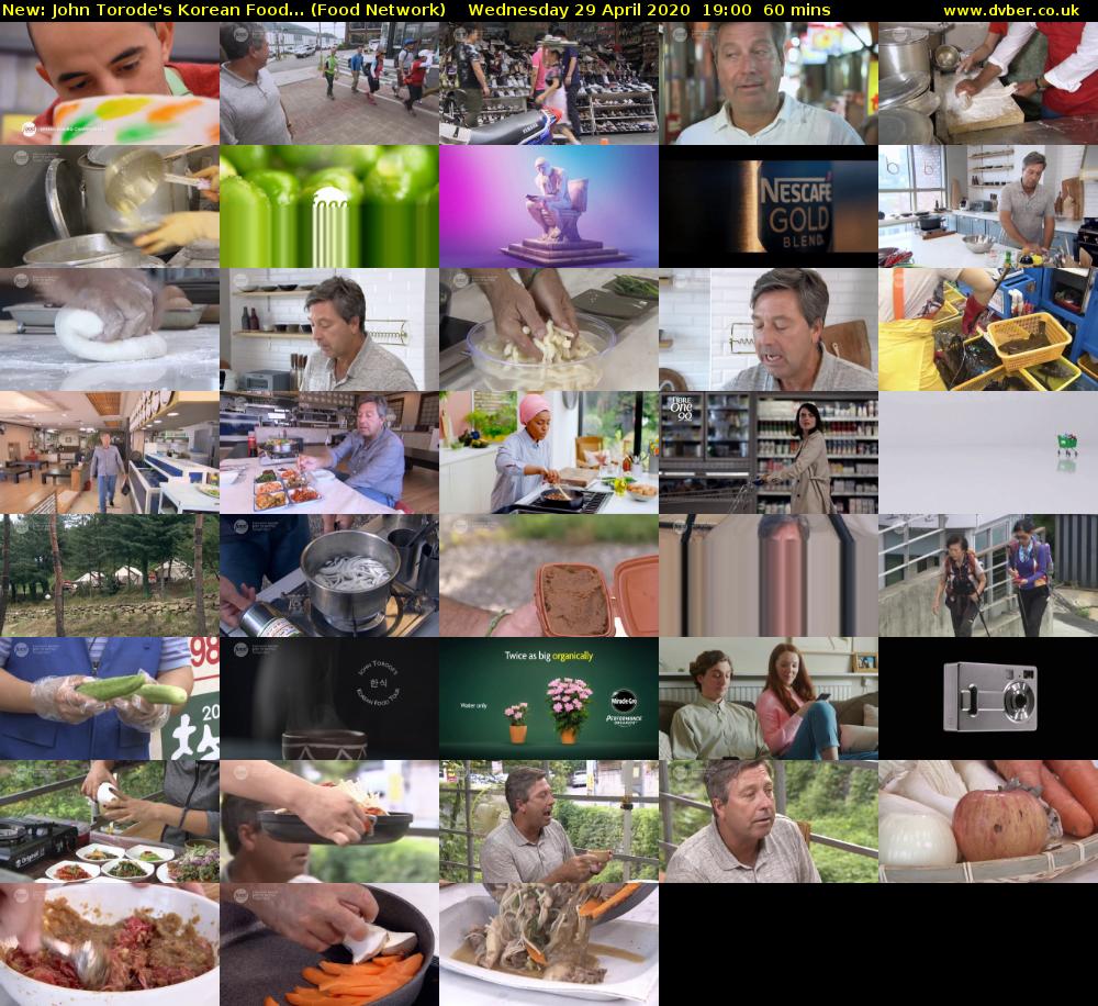 John Torode's Korean Food... (Food Network) Wednesday 29 April 2020 19:00 - 20:00