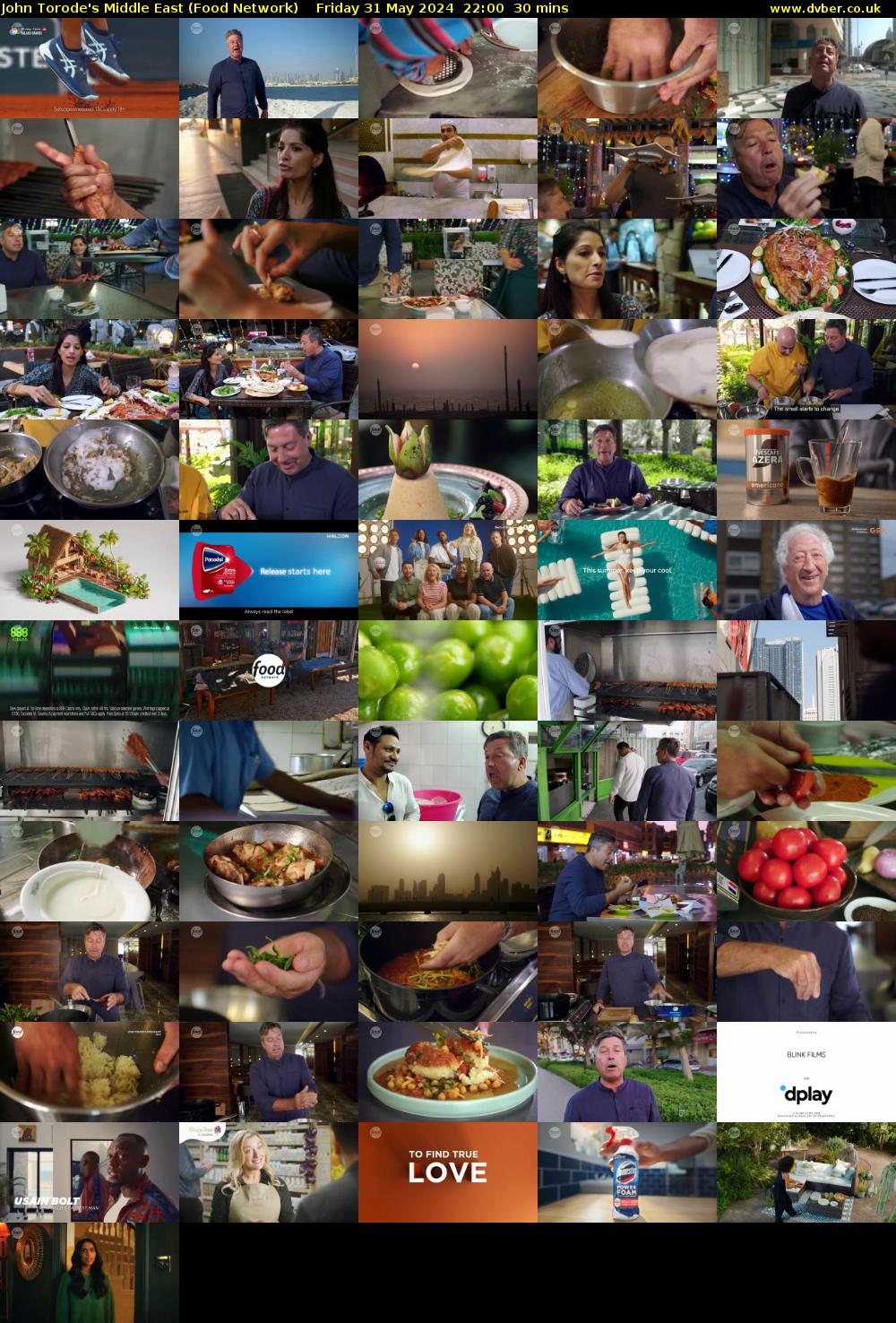John Torode's Middle East (Food Network) Friday 31 May 2024 22:00 - 22:30
