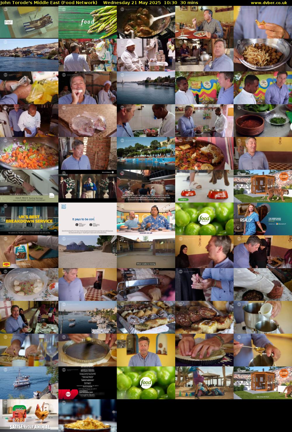 John Torode's Middle East (Food Network) Wednesday 21 May 2025 10:30 - 11:00