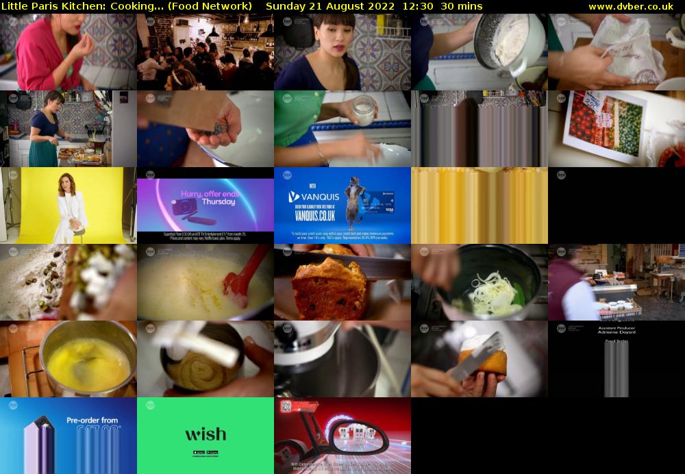 Little Paris Kitchen: Cooking... (Food Network) Sunday 21 August 2022 12:30 - 13:00