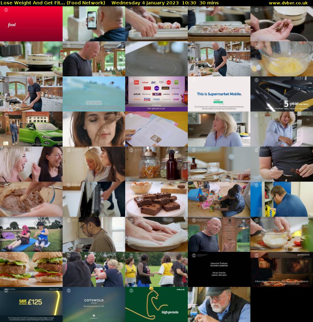 Lose Weight And Get Fit... (Food Network) Wednesday 4 January 2023 10:30 - 11:00
