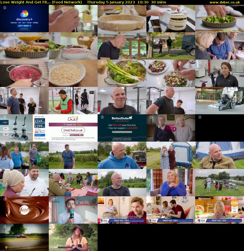 Lose Weight And Get Fit... (Food Network) Thursday 5 January 2023 10:30 - 11:00
