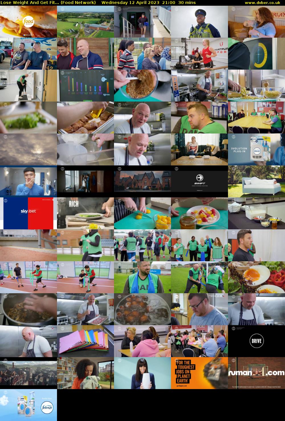 Lose Weight And Get Fit... (Food Network) Wednesday 12 April 2023 21:00 - 21:30