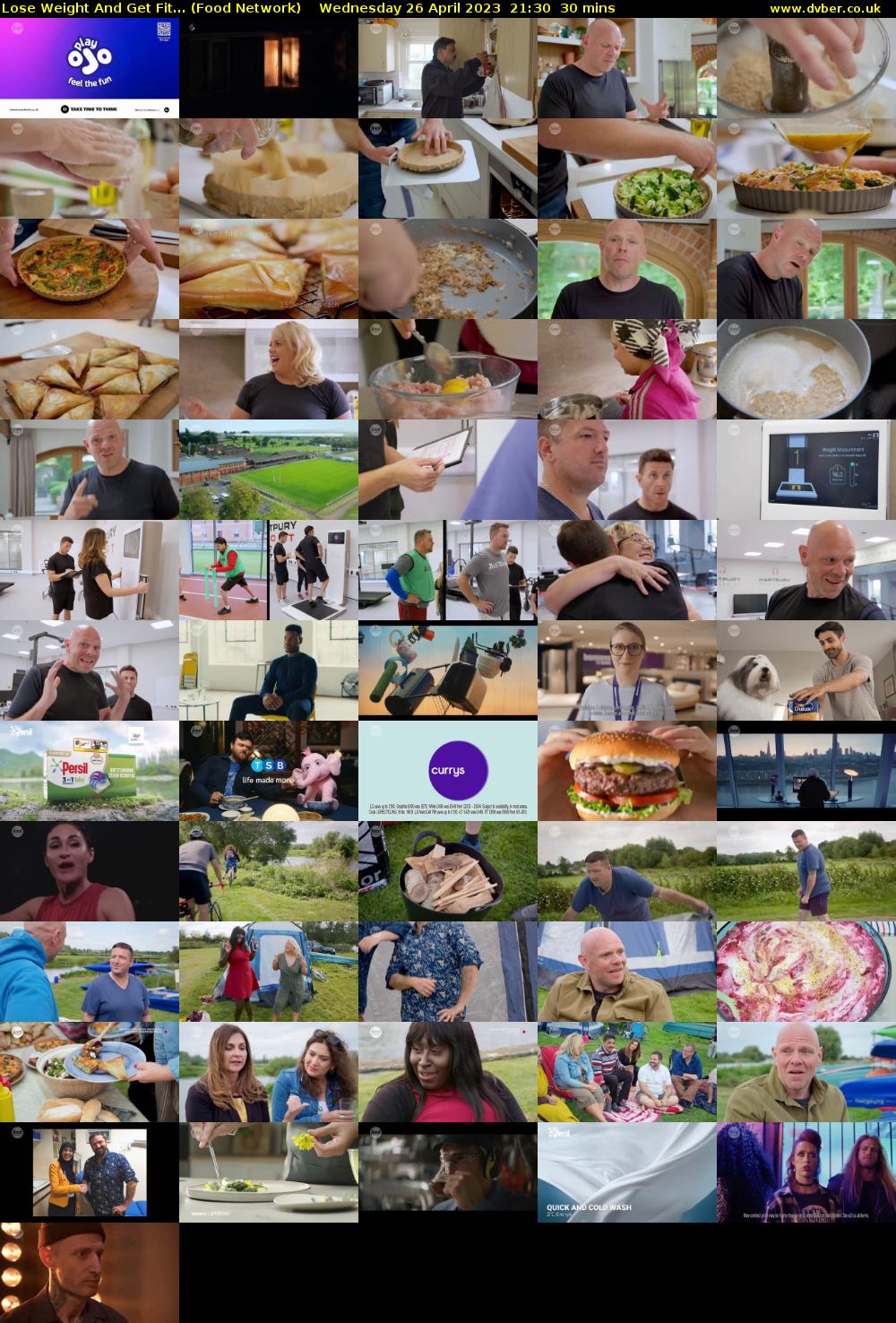 Lose Weight And Get Fit... (Food Network) Wednesday 26 April 2023 21:30 - 22:00