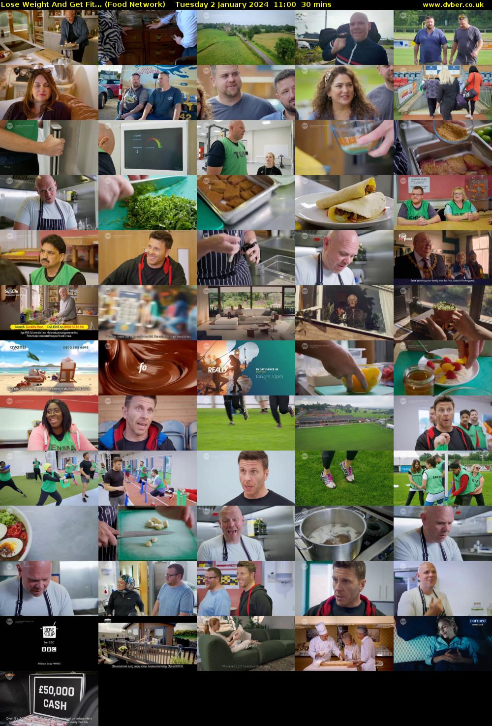 Lose Weight And Get Fit... (Food Network) Tuesday 2 January 2024 11:00 - 11:30