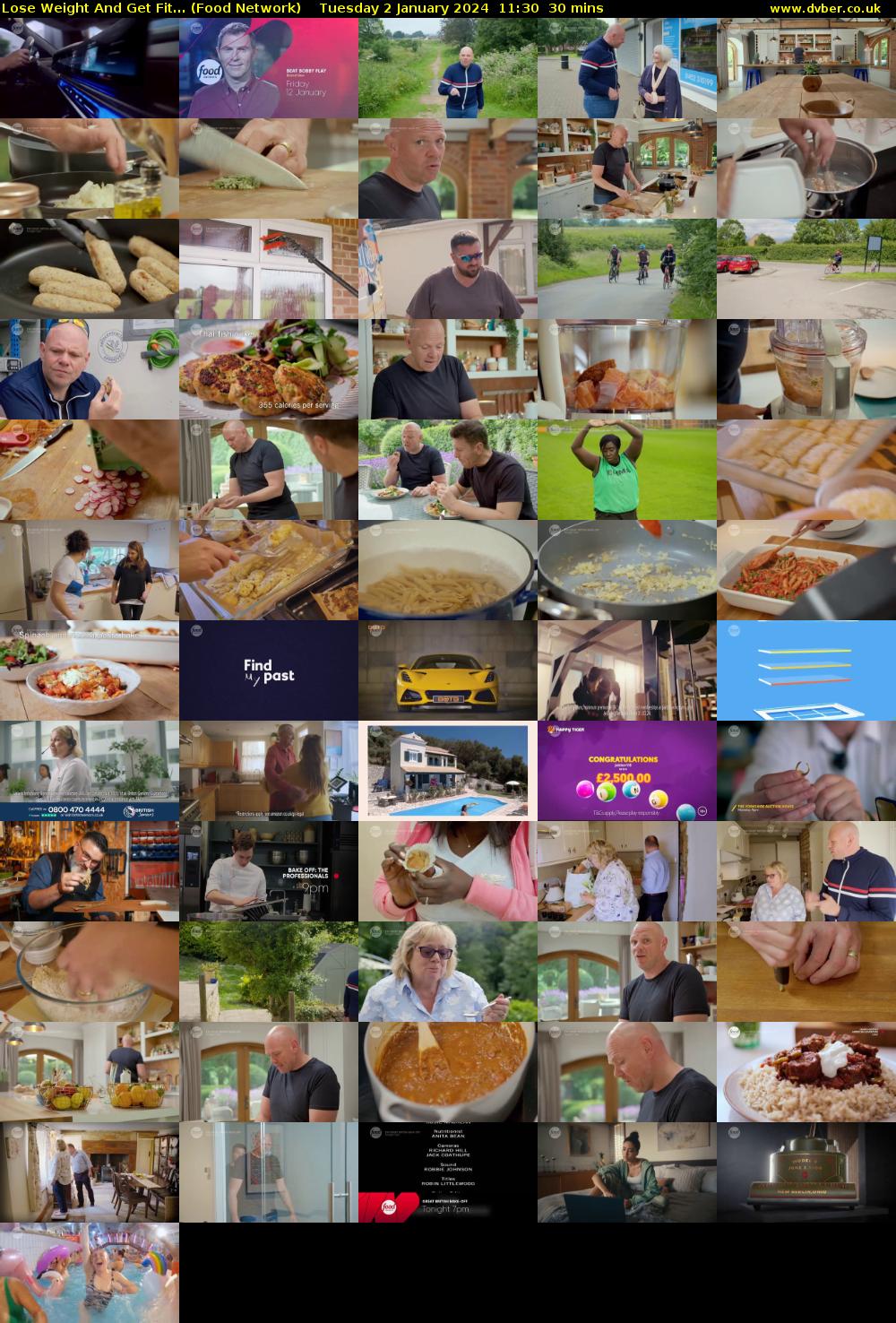Lose Weight And Get Fit... (Food Network) Tuesday 2 January 2024 11:30 - 12:00