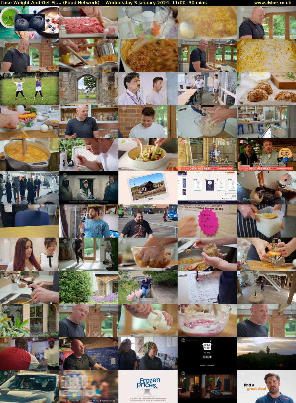Lose Weight And Get Fit... (Food Network) Wednesday 3 January 2024 11:00 - 11:30