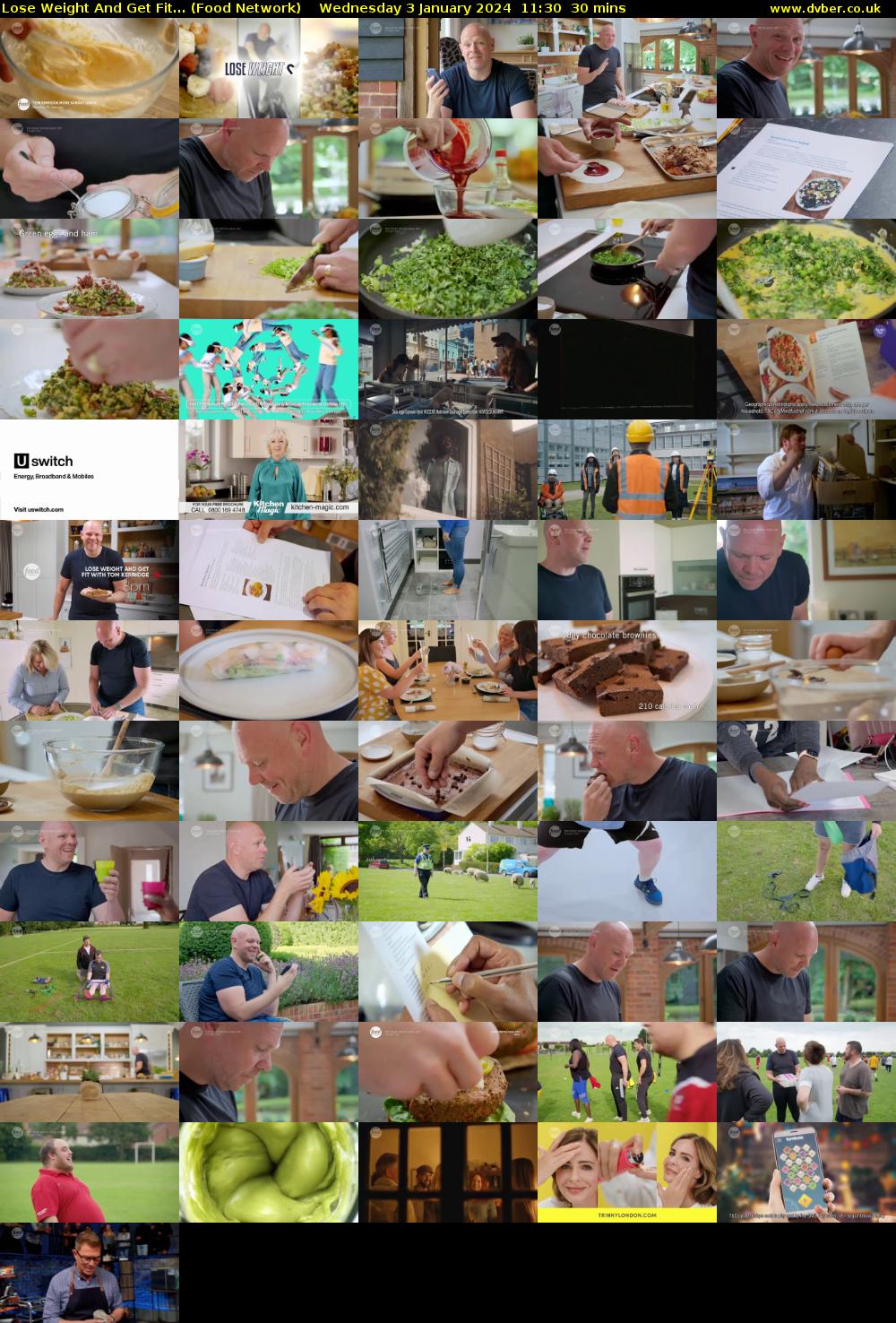 Lose Weight And Get Fit... (Food Network) Wednesday 3 January 2024 11:30 - 12:00