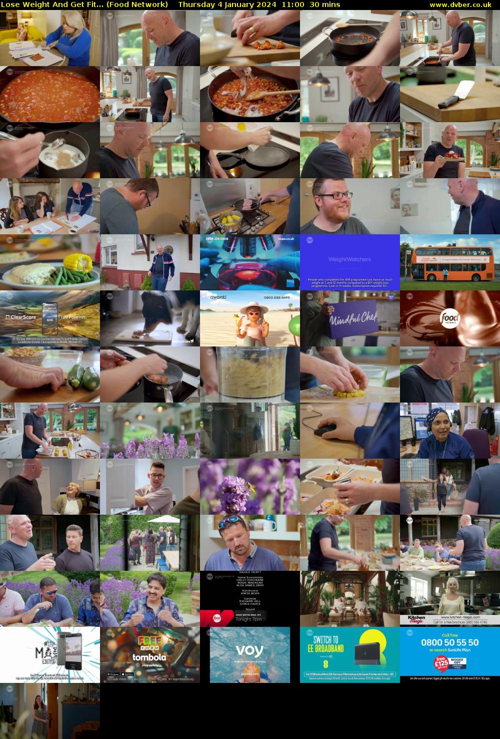 Lose Weight And Get Fit... (Food Network) Thursday 4 January 2024 11:00 - 11:30