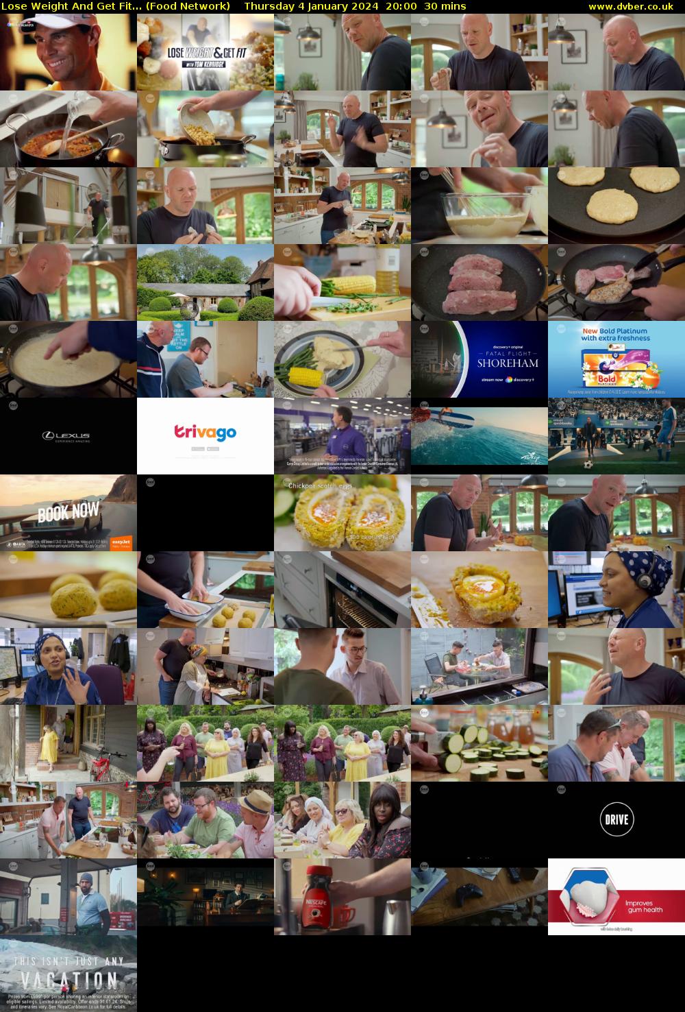 Lose Weight And Get Fit... (Food Network) Thursday 4 January 2024 20:00 - 20:30