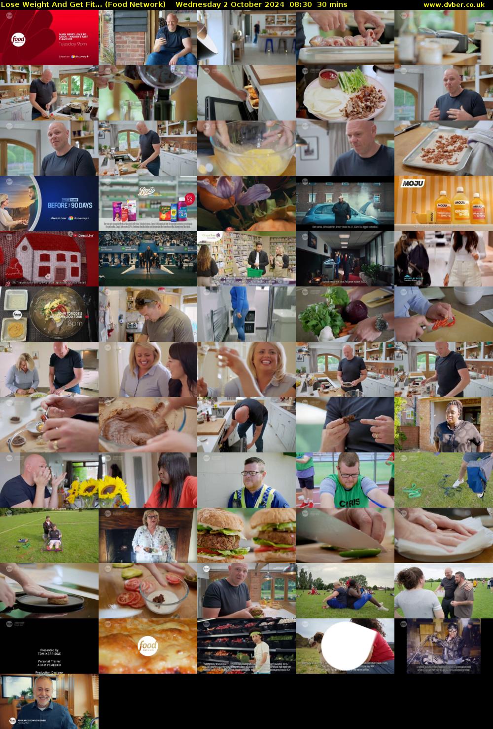 Lose Weight And Get Fit... (Food Network) Wednesday 2 October 2024 08:30 - 09:00