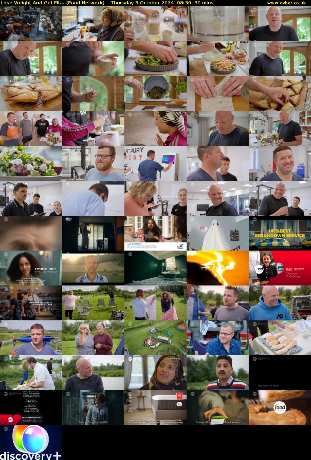 Lose Weight And Get Fit... (Food Network) Thursday 3 October 2024 08:30 - 09:00