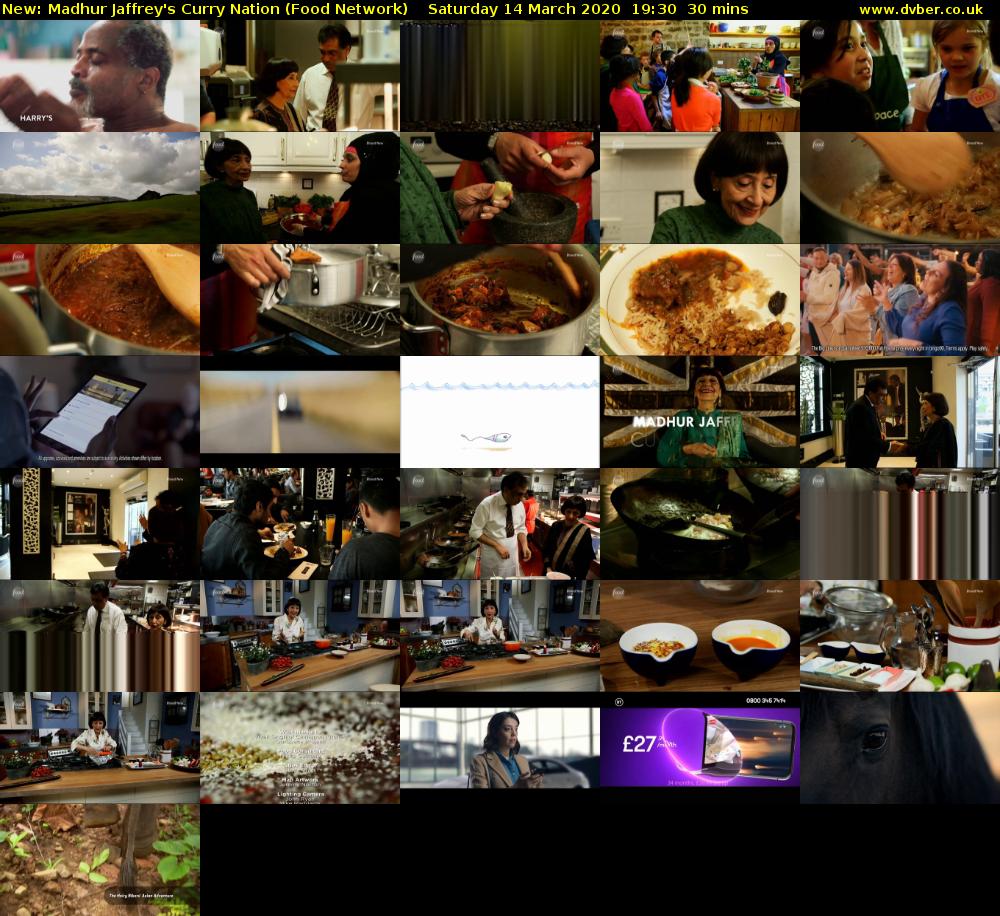 Madhur Jaffrey's Curry Nation (Food Network) Saturday 14 March 2020 19:30 - 20:00