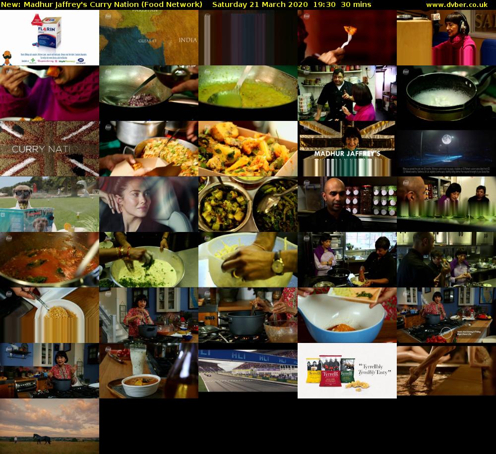 Madhur Jaffrey's Curry Nation (Food Network) Saturday 21 March 2020 19:30 - 20:00
