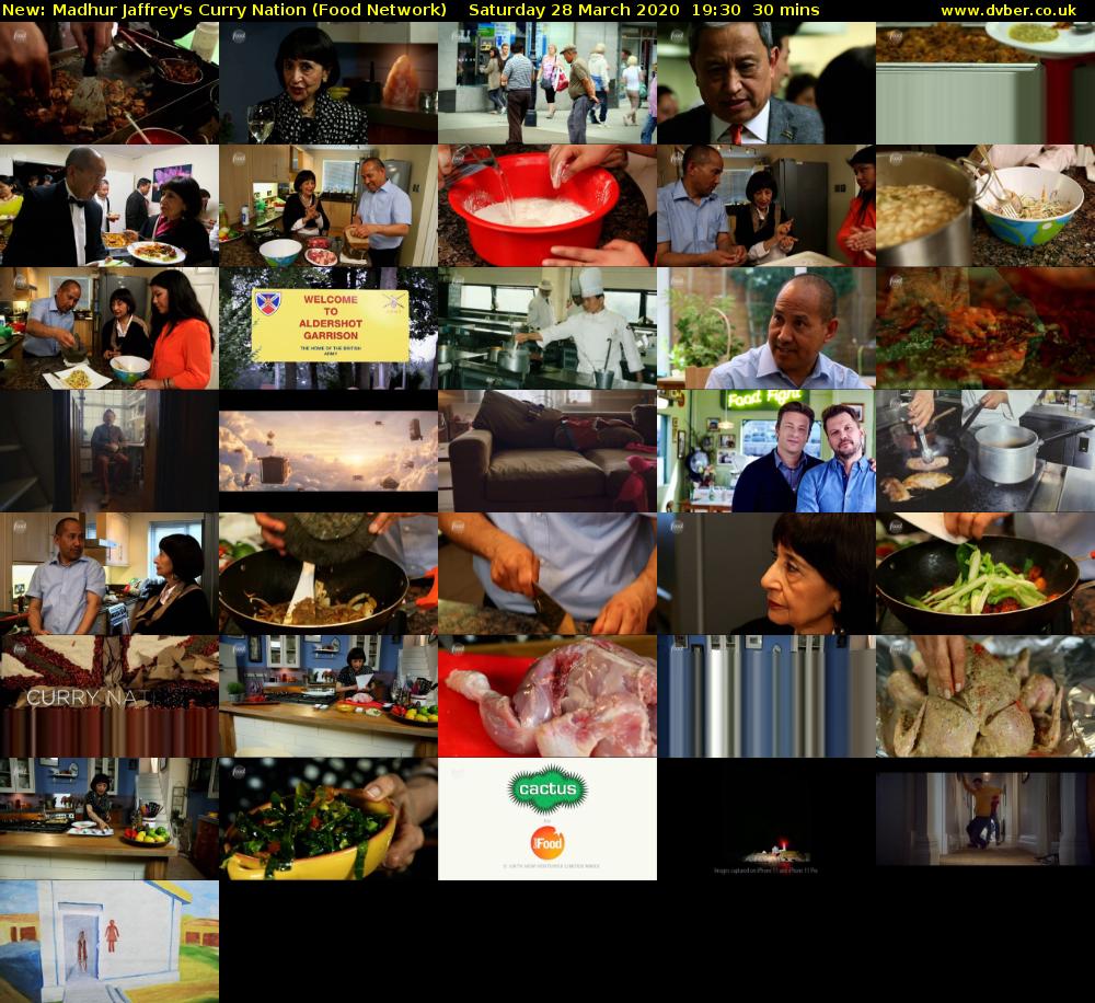 Madhur Jaffrey's Curry Nation (Food Network) Saturday 28 March 2020 19:30 - 20:00
