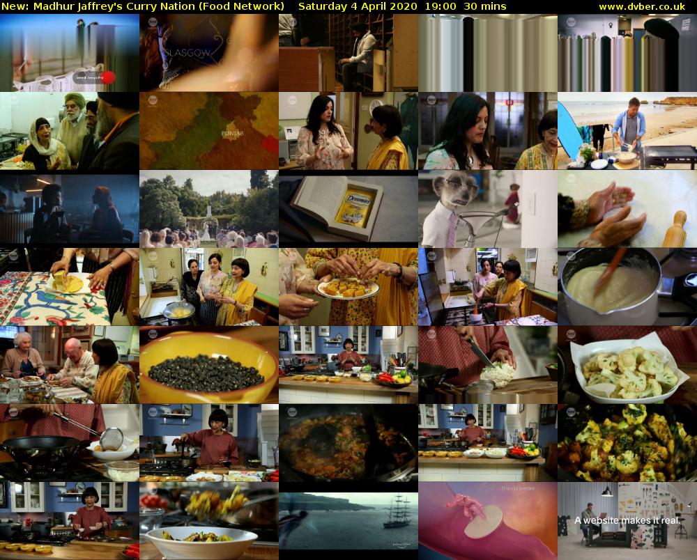 Madhur Jaffrey's Curry Nation (Food Network) Saturday 4 April 2020 19:00 - 19:30