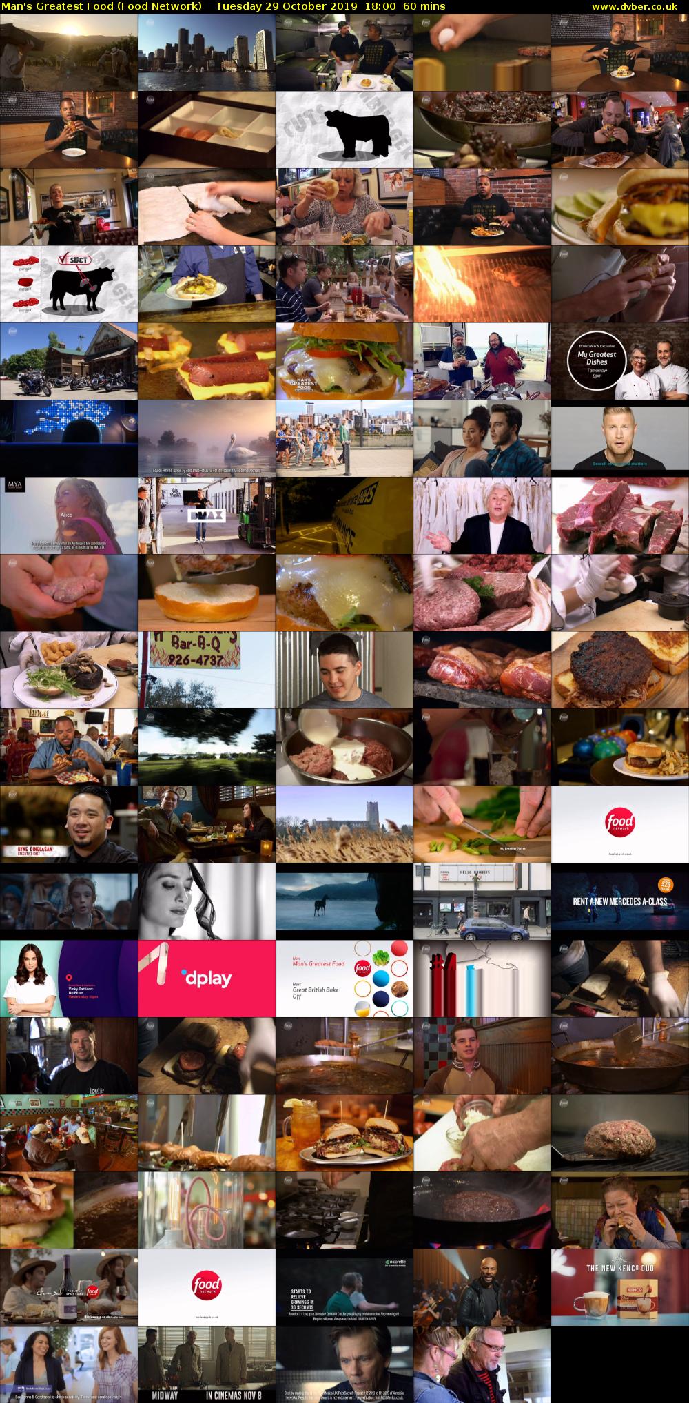 Man's Greatest Food (Food Network) Tuesday 29 October 2019 18:00 - 19:00