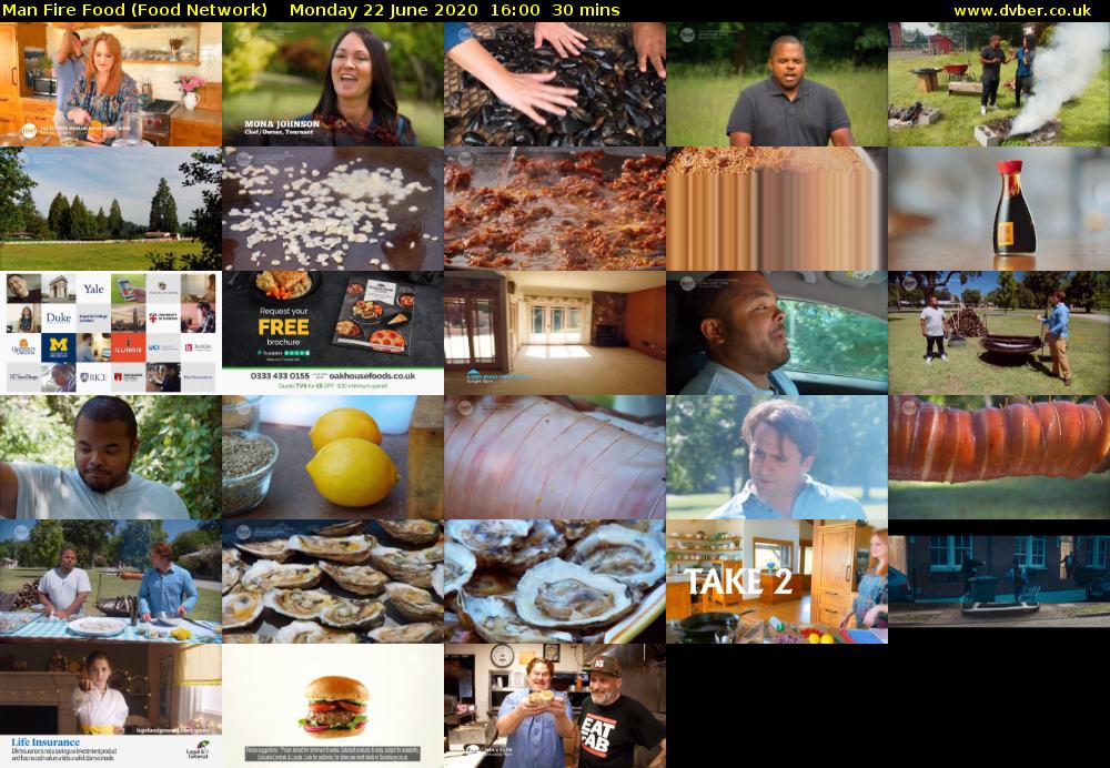 Man Fire Food (Food Network) Monday 22 June 2020 16:00 - 16:30