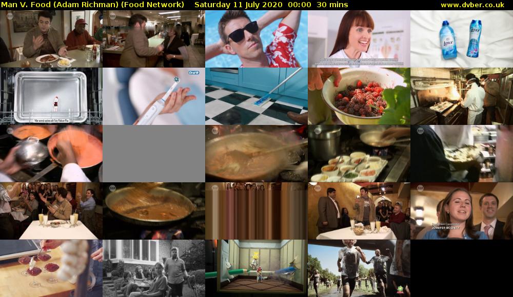 Man V. Food (Adam Richman) (Food Network) Saturday 11 July 2020 00:00 - 00:30