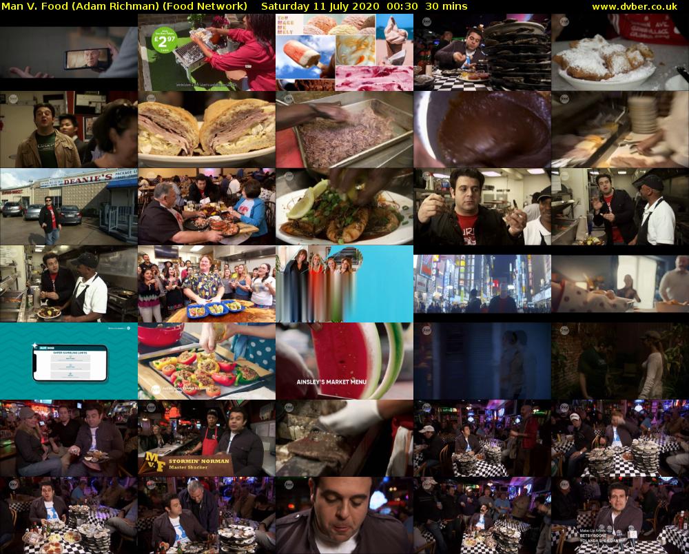 Man V. Food (Adam Richman) (Food Network) Saturday 11 July 2020 00:30 - 01:00