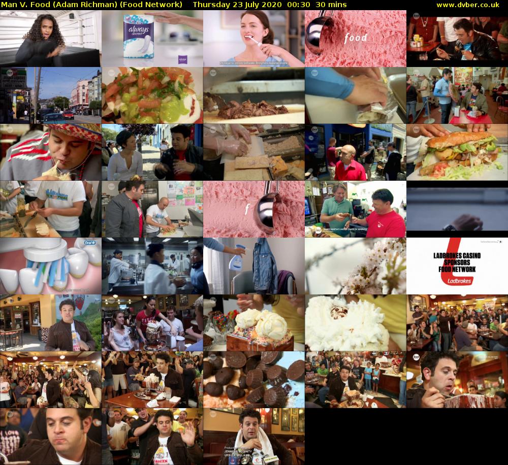 Man V. Food (Adam Richman) (Food Network) Thursday 23 July 2020 00:30 - 01:00