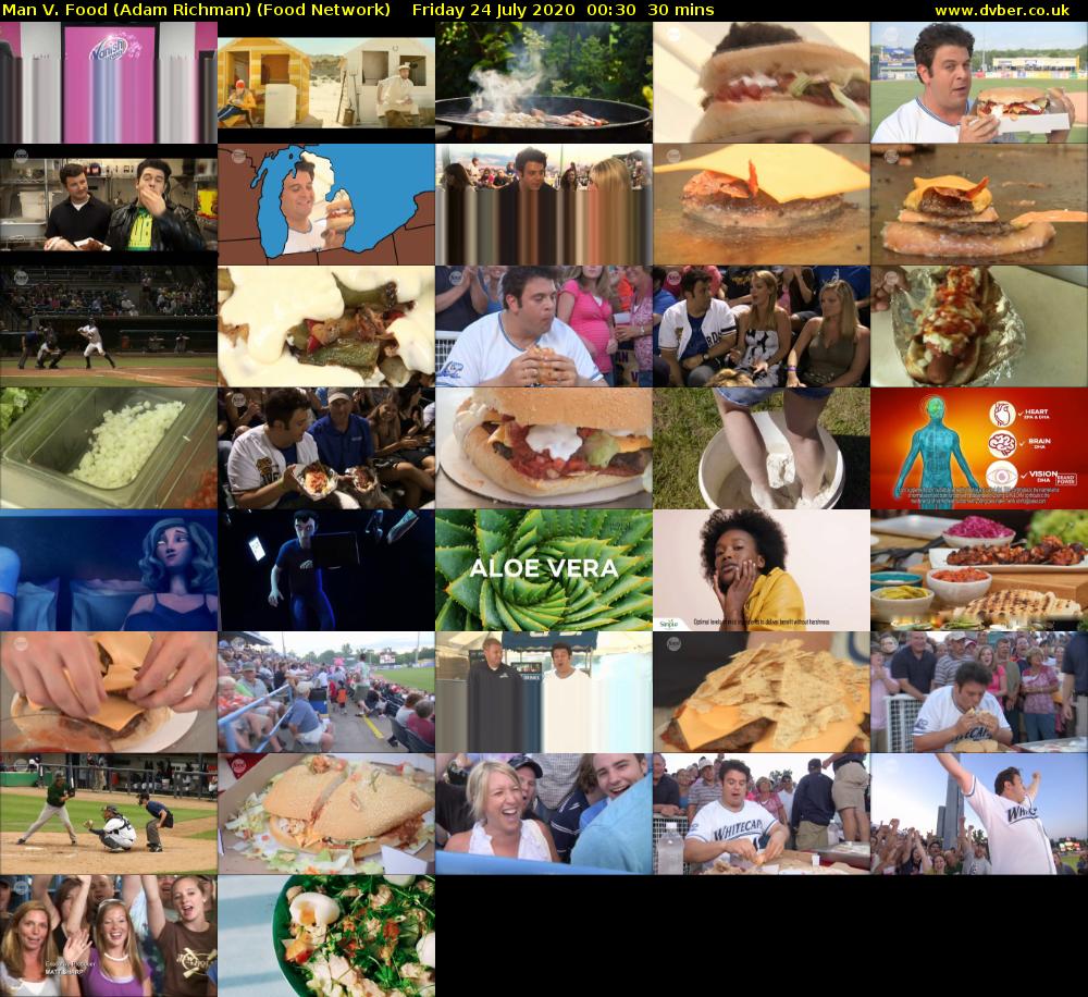 Man V. Food (Adam Richman) (Food Network) Friday 24 July 2020 00:30 - 01:00