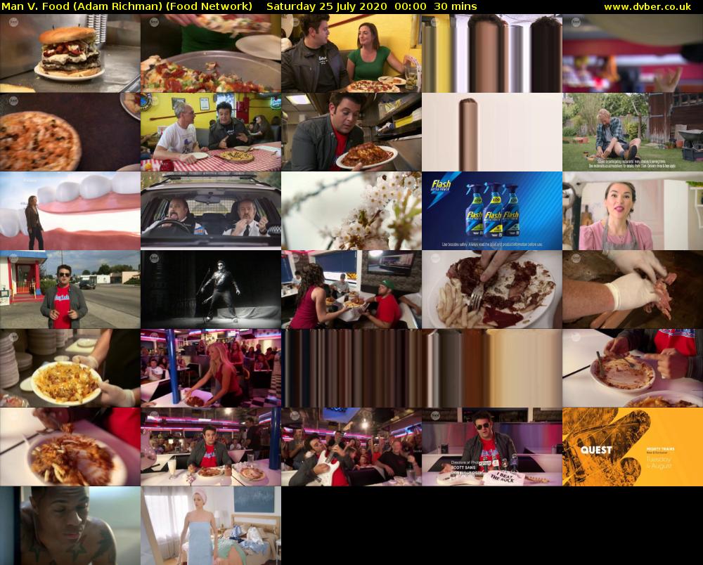 Man V. Food (Adam Richman) (Food Network) Saturday 25 July 2020 00:00 - 00:30