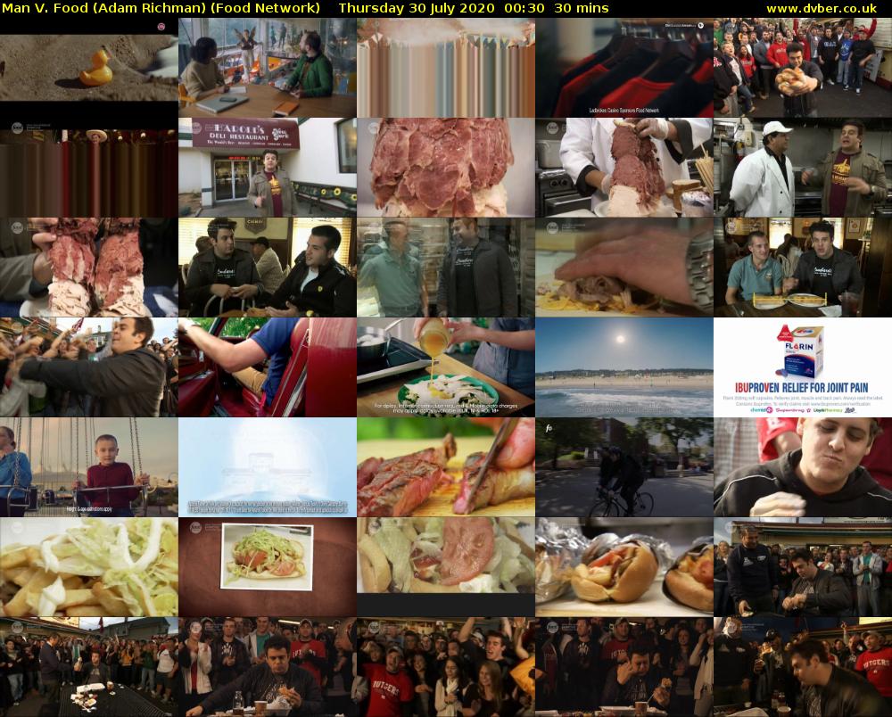 Man V. Food (Adam Richman) (Food Network) Thursday 30 July 2020 00:30 - 01:00