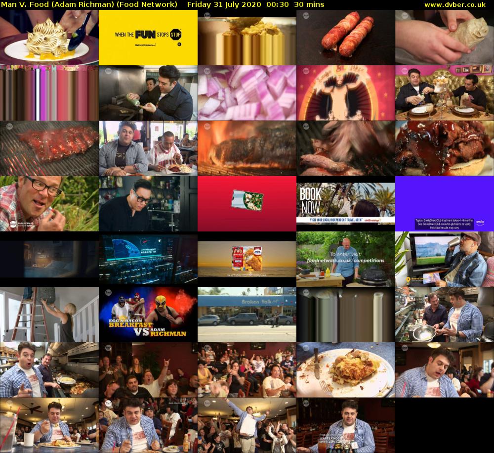 Man V. Food (Adam Richman) (Food Network) Friday 31 July 2020 00:30 - 01:00