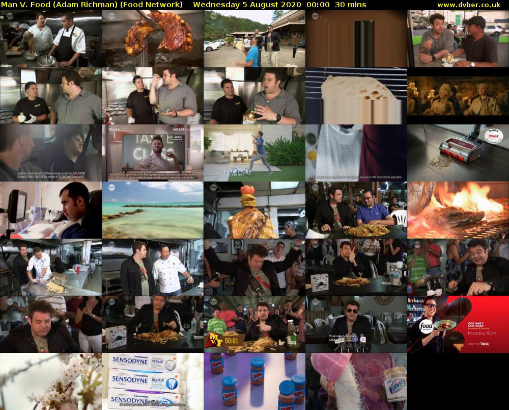 Man V. Food (Adam Richman) (Food Network) Wednesday 5 August 2020 00:00 - 00:30