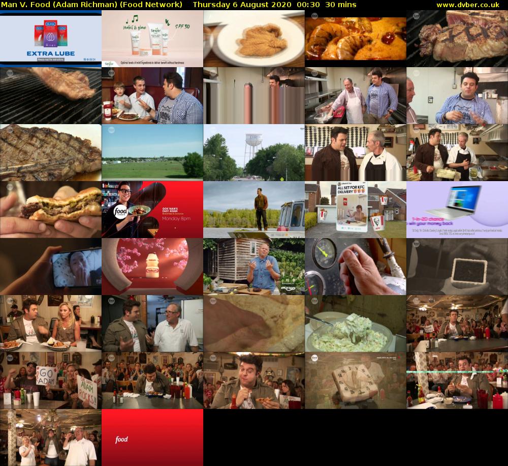 Man V. Food (Adam Richman) (Food Network) Thursday 6 August 2020 00:30 - 01:00