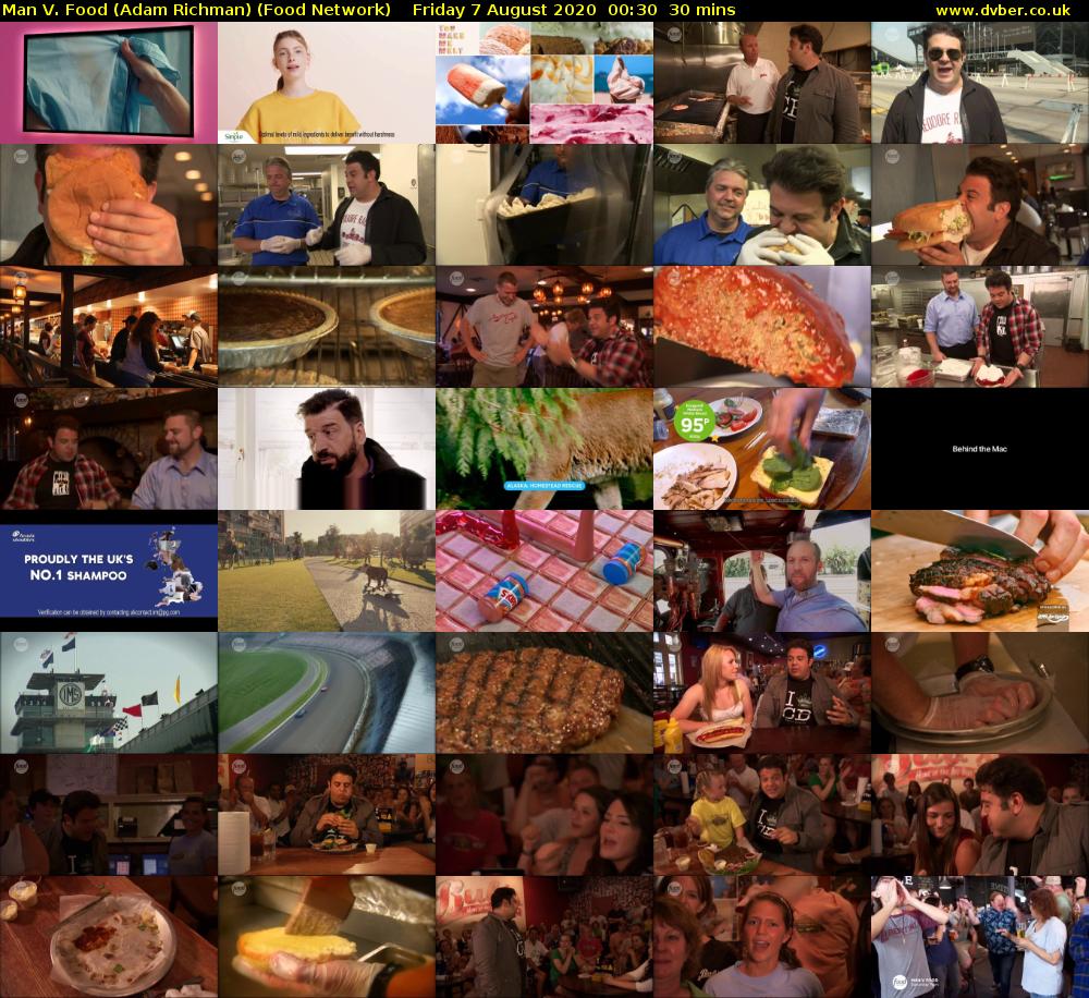Man V. Food (Adam Richman) (Food Network) Friday 7 August 2020 00:30 - 01:00