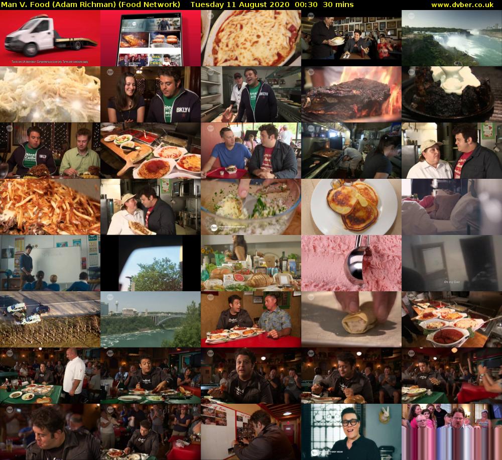 Man V. Food (Adam Richman) (Food Network) Tuesday 11 August 2020 00:30 - 01:00