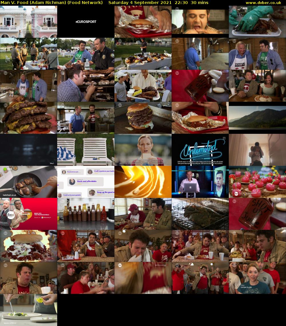 Man V. Food (Adam Richman) (Food Network) Saturday 4 September 2021 23:30 - 00:00