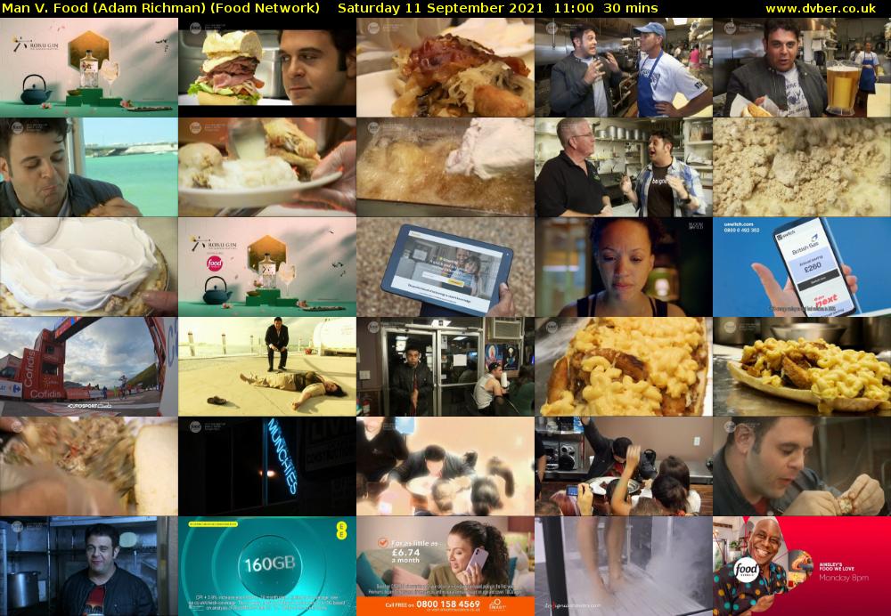 Man V. Food (Adam Richman) (Food Network) Saturday 11 September 2021 12:00 - 12:30
