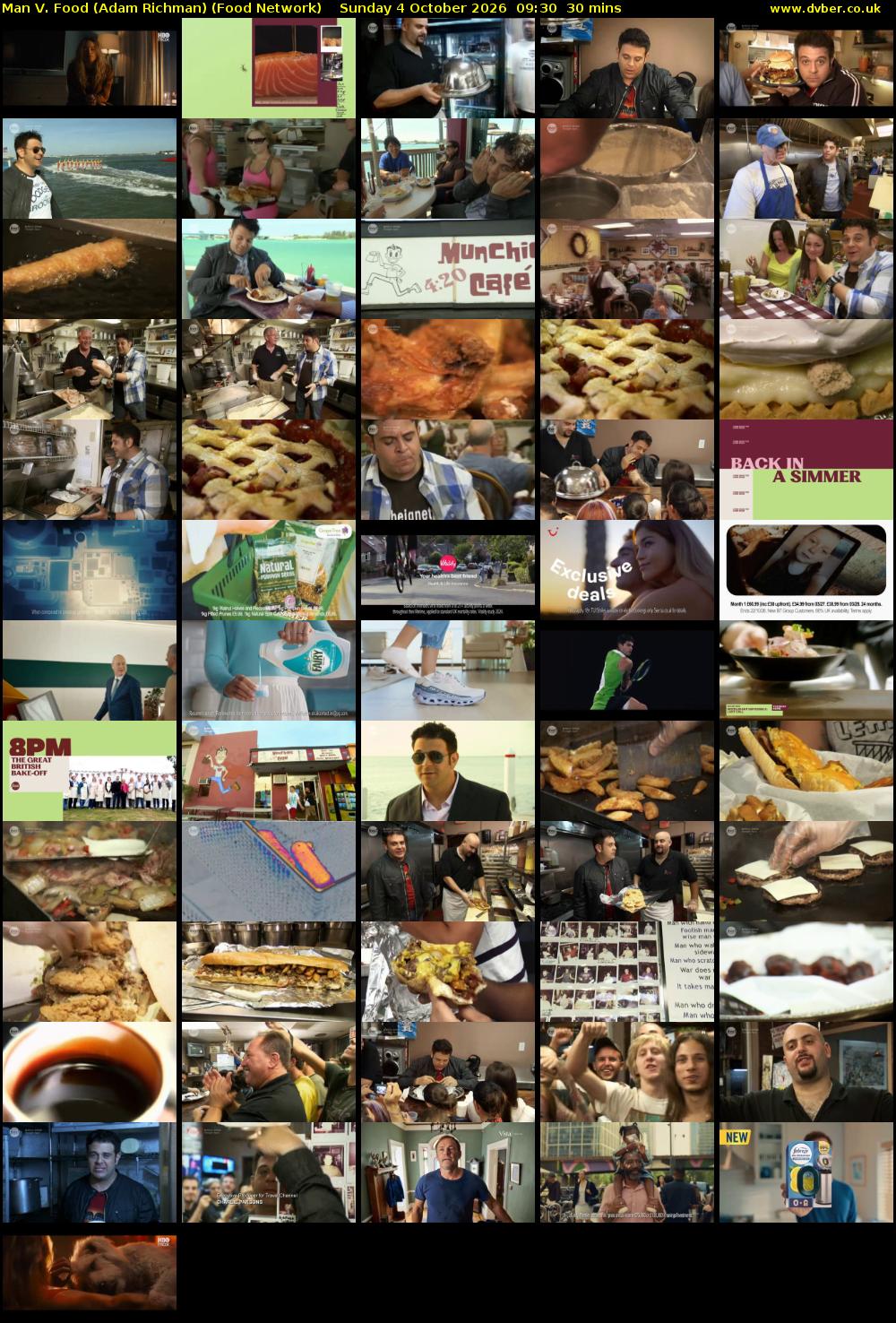 Man V. Food (Adam Richman) (Food Network) Sunday 4 October 2026 09:30 - 10:00