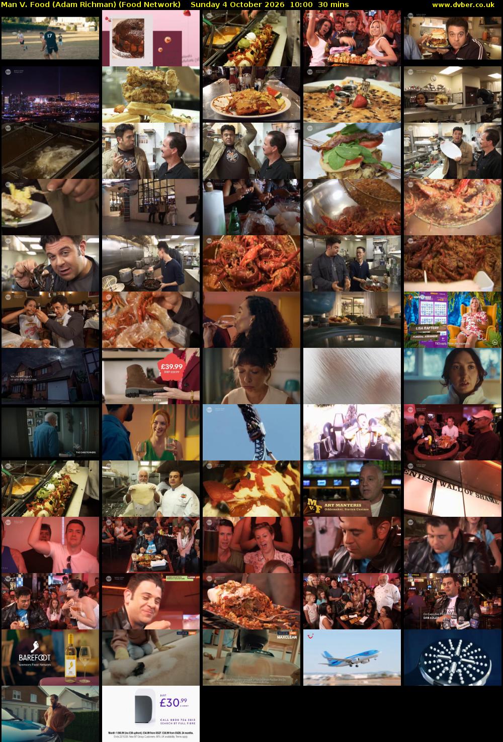 Man V. Food (Adam Richman) (Food Network) Sunday 4 October 2026 10:00 - 10:30
