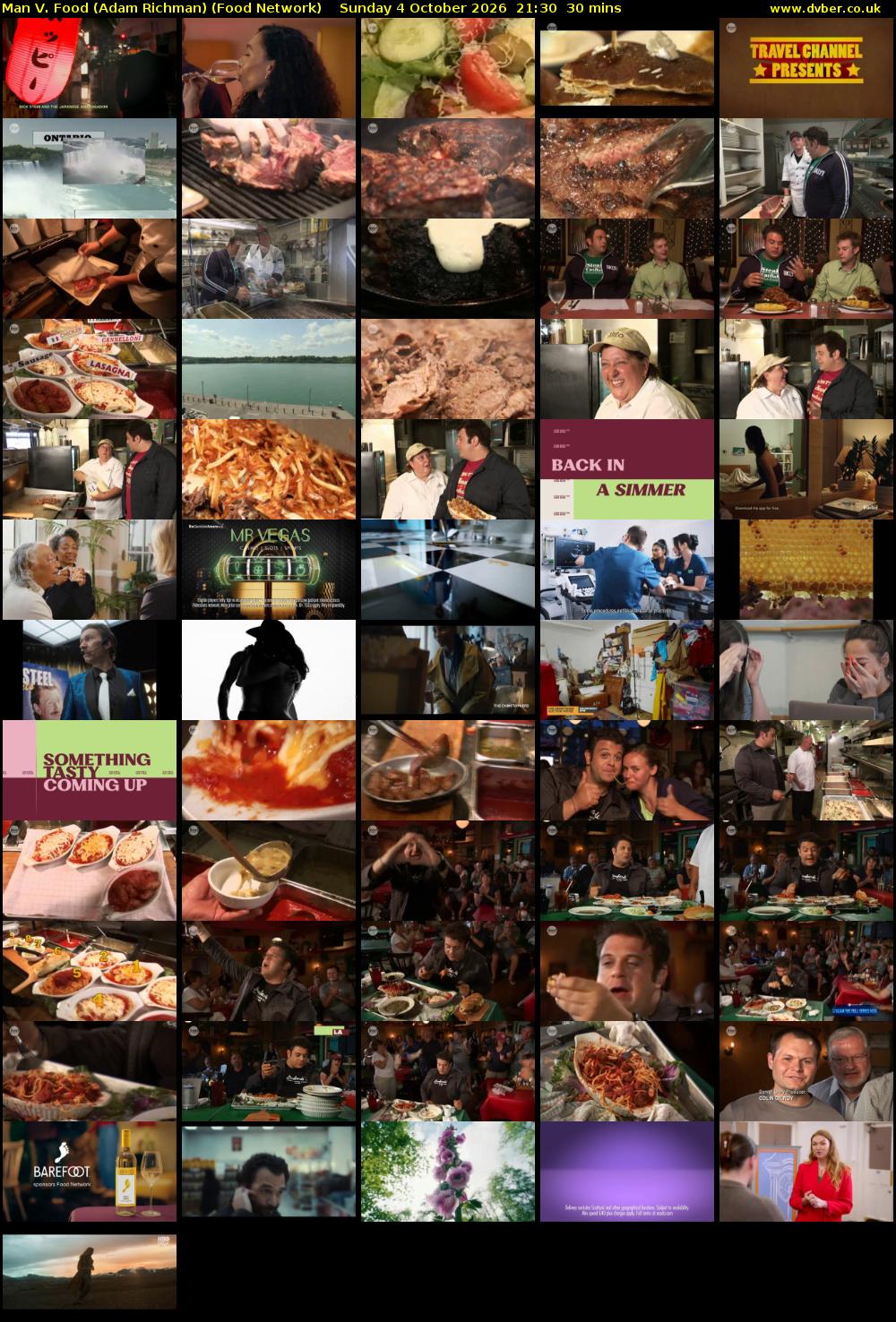 Man V. Food (Adam Richman) (Food Network) Sunday 4 October 2026 21:30 - 22:00