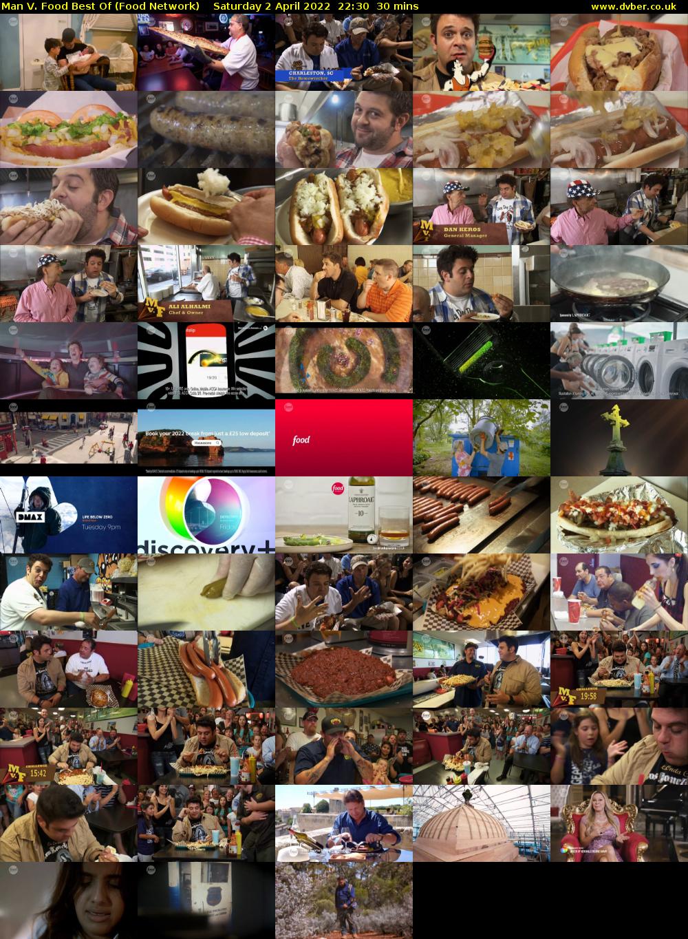 Man V. Food Best Of (Food Network) Saturday 2 April 2022 22:30 - 23:00