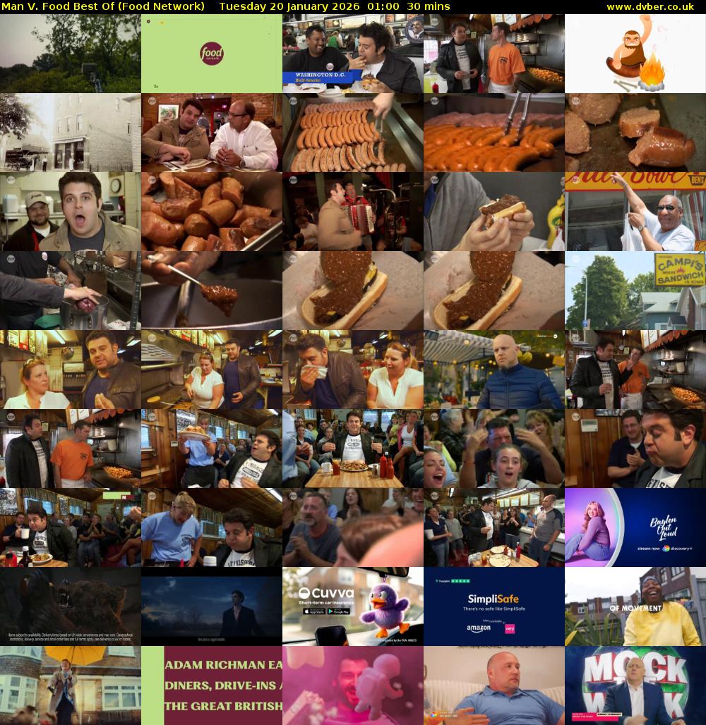 Man V. Food Best Of (Food Network) Tuesday 20 January 2026 01:00 - 01:30